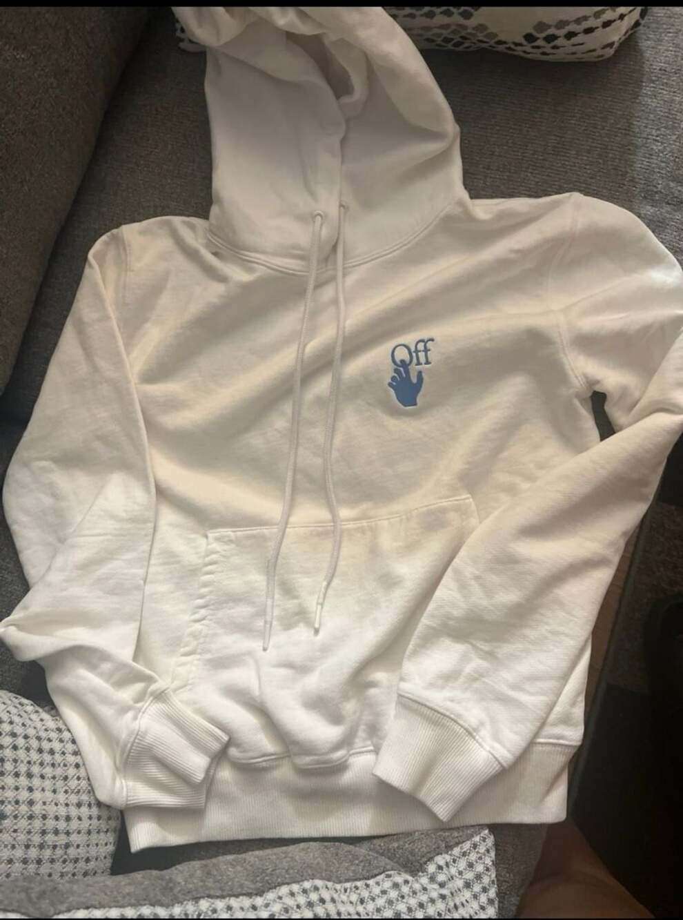 Off-White Hoodie Size S White Cotton